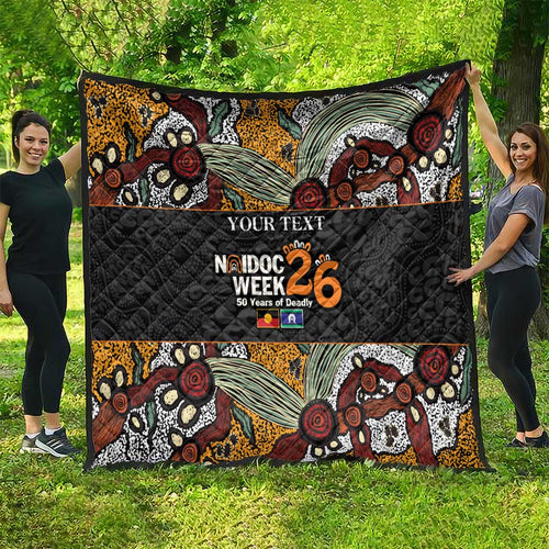 Personalised NAIDOC Deadly 50 Years Quilt Minimalist Aboriginal Art