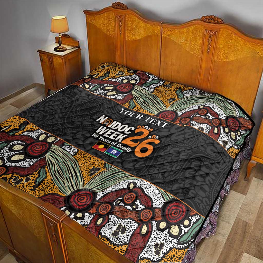 Personalised NAIDOC Deadly 50 Years Quilt Minimalist Aboriginal Art