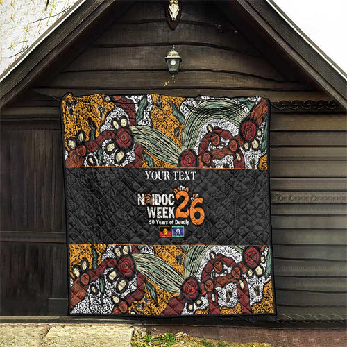 Personalised NAIDOC Deadly 50 Years Quilt Minimalist Aboriginal Art