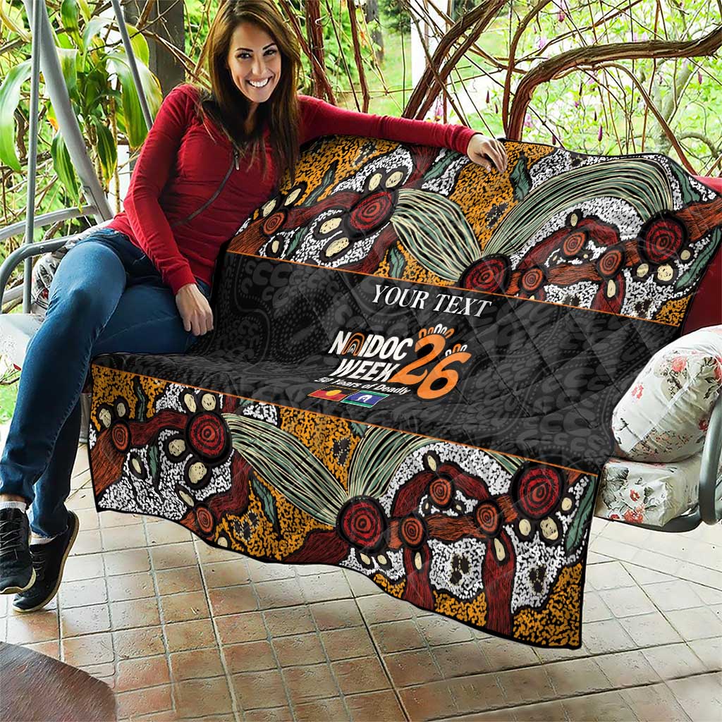 Personalised NAIDOC Deadly 50 Years Quilt Minimalist Aboriginal Art