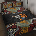 Personalised NAIDOC Deadly 50 Years Quilt Bed Set Minimalist Aboriginal Art