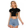 Personalised NAIDOC Deadly 50 Years Raglan Cropped T Shirt Minimalist Aboriginal Art