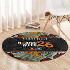 Personalised NAIDOC Deadly 50 Years Round Carpet Minimalist Aboriginal Art