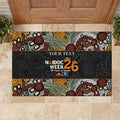 Personalised NAIDOC Deadly 50 Years Rubber Doormat Minimalist Aboriginal Art