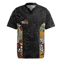 Personalised NAIDOC Deadly 50 Years Rugby Jersey Minimalist Aboriginal Art