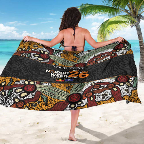 Personalised NAIDOC Deadly 50 Years Sarong Minimalist Aboriginal Art