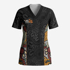 Personalised NAIDOC Deadly 50 Years Scrub Top Minimalist Aboriginal Art