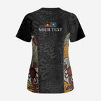 Personalised NAIDOC Deadly 50 Years Scrub Top Minimalist Aboriginal Art