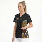 Personalised NAIDOC Deadly 50 Years Scrub Top Minimalist Aboriginal Art