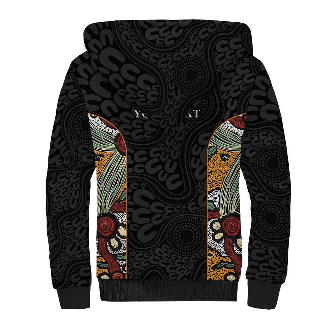 Personalised NAIDOC Deadly 50 Years Sherpa Hoodie Minimalist Aboriginal Art