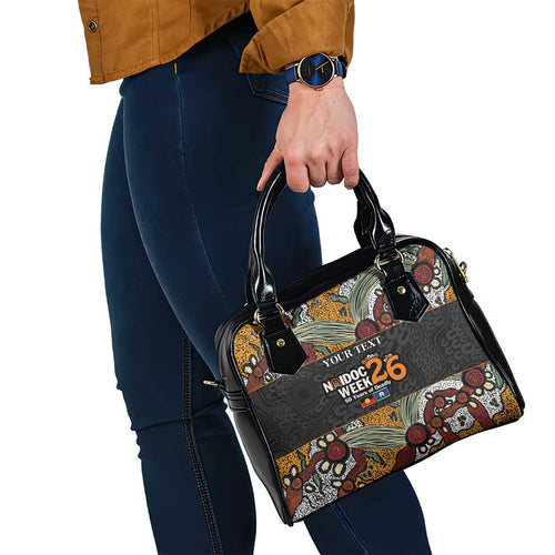 Personalised NAIDOC Deadly 50 Years Shoulder Handbag Minimalist Aboriginal Art