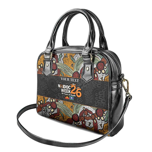 Personalised NAIDOC Deadly 50 Years Shoulder Handbag Minimalist Aboriginal Art