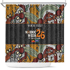 Personalised NAIDOC Deadly 50 Years Shower Curtain Minimalist Aboriginal Art