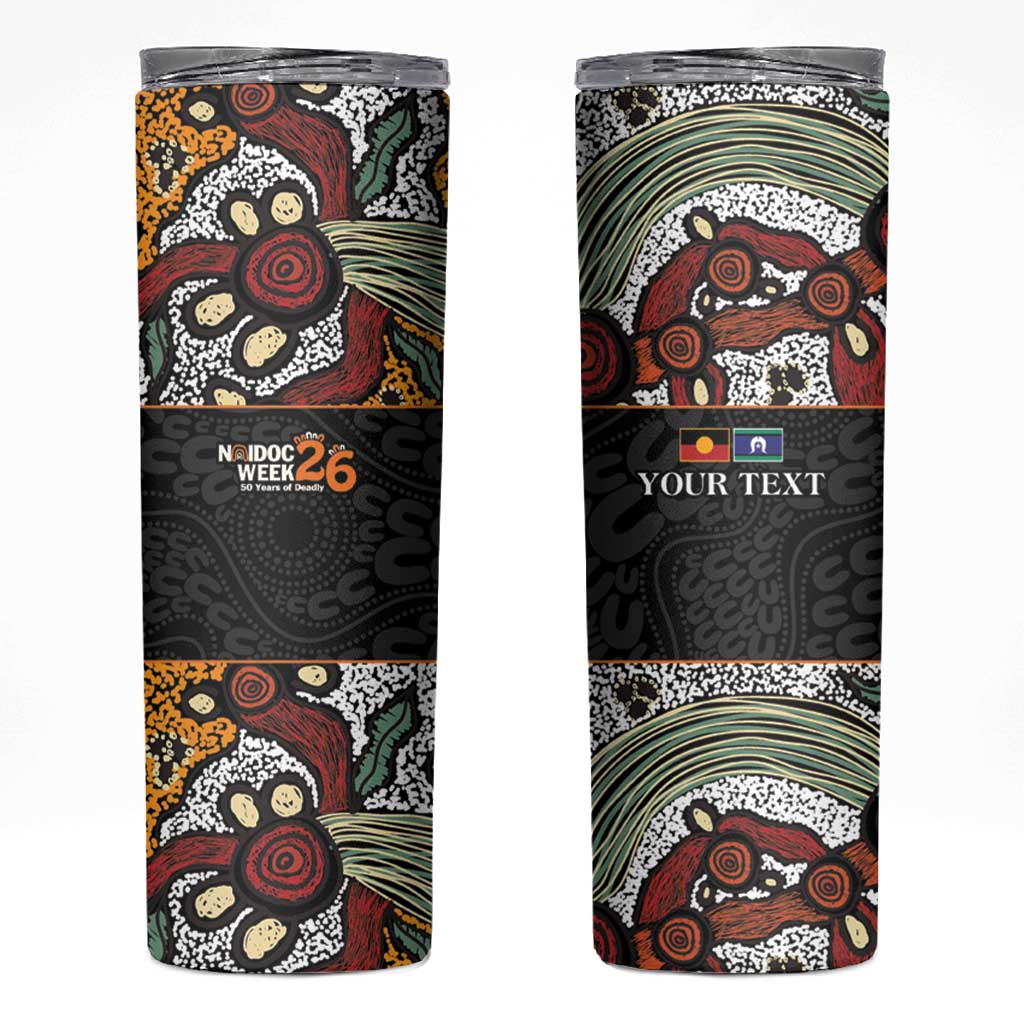 Personalised NAIDOC Deadly 50 Years Skinny Tumbler Minimalist Aboriginal Art