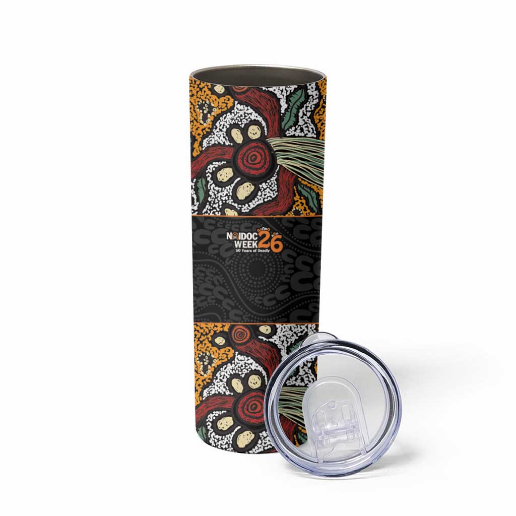 Personalised NAIDOC Deadly 50 Years Skinny Tumbler Minimalist Aboriginal Art