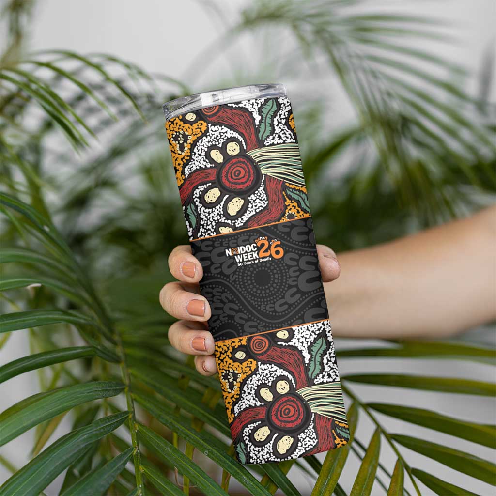 Personalised NAIDOC Deadly 50 Years Skinny Tumbler Minimalist Aboriginal Art
