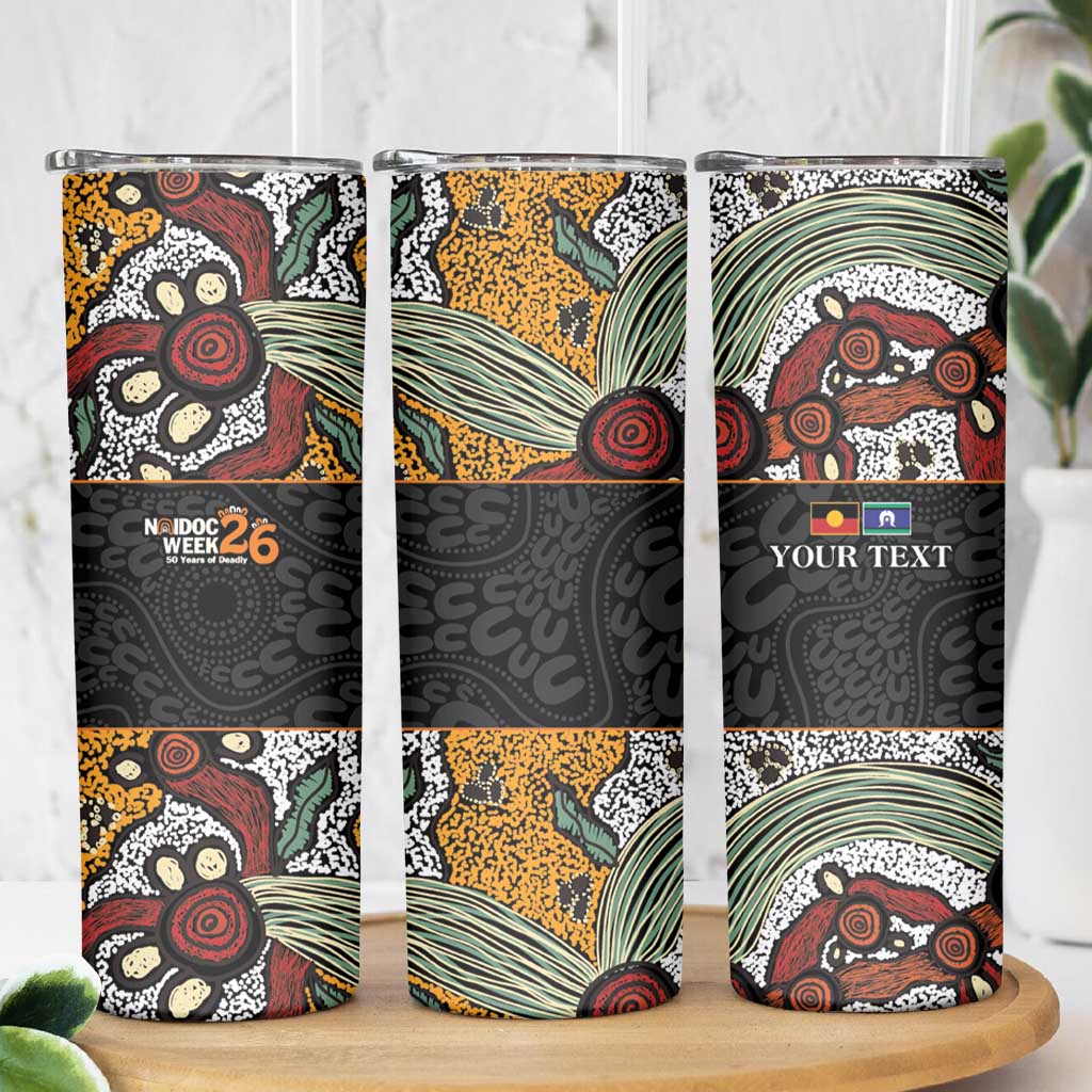 Personalised NAIDOC Deadly 50 Years Skinny Tumbler Minimalist Aboriginal Art