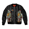 Personalised NAIDOC Deadly 50 Years Sleeve Zip Bomber Jacket Minimalist Aboriginal Art