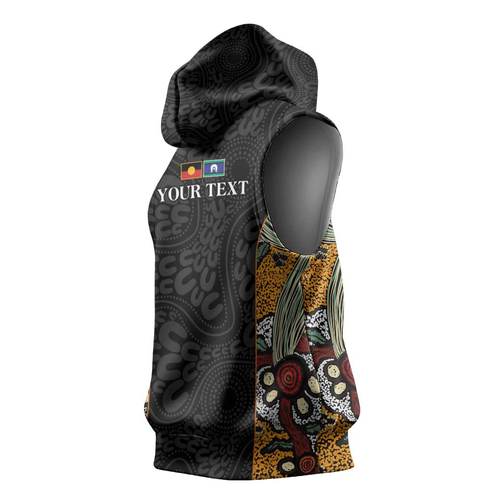 Personalised NAIDOC Deadly 50 Years Sleeveless Hoodie Minimalist Aboriginal Art
