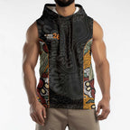 Personalised NAIDOC Deadly 50 Years Sleeveless Hoodie Minimalist Aboriginal Art