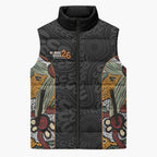 Personalised NAIDOC Deadly 50 Years Sleeveless Puffer Jacket Minimalist Aboriginal Art