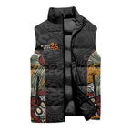 Personalised NAIDOC Deadly 50 Years Sleeveless Puffer Jacket Minimalist Aboriginal Art
