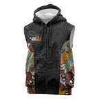 Personalised NAIDOC Deadly 50 Years Sleeveless Zip Hoodie Minimalist Aboriginal Art