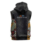 Personalised NAIDOC Deadly 50 Years Sleeveless Zip Hoodie Minimalist Aboriginal Art