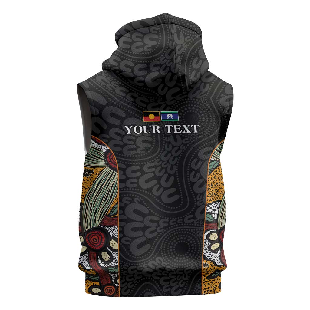 Personalised NAIDOC Deadly 50 Years Sleeveless Zip Hoodie Minimalist Aboriginal Art