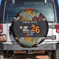 Personalised NAIDOC Deadly 50 Years Spare Tire Cover Minimalist Aboriginal Art