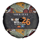 Personalised NAIDOC Deadly 50 Years Spare Tire Cover Minimalist Aboriginal Art