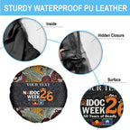 Personalised NAIDOC Deadly 50 Years Spare Tire Cover Minimalist Aboriginal Art