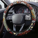 NAIDOC Deadly 50 Years Steering Wheel Cover Minimalist Aboriginal Art