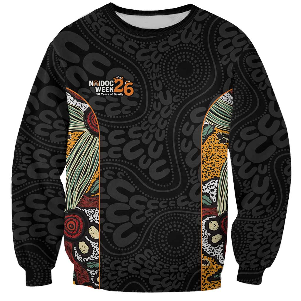 Personalised NAIDOC Deadly 50 Years Sweatshirt Minimalist Aboriginal Art