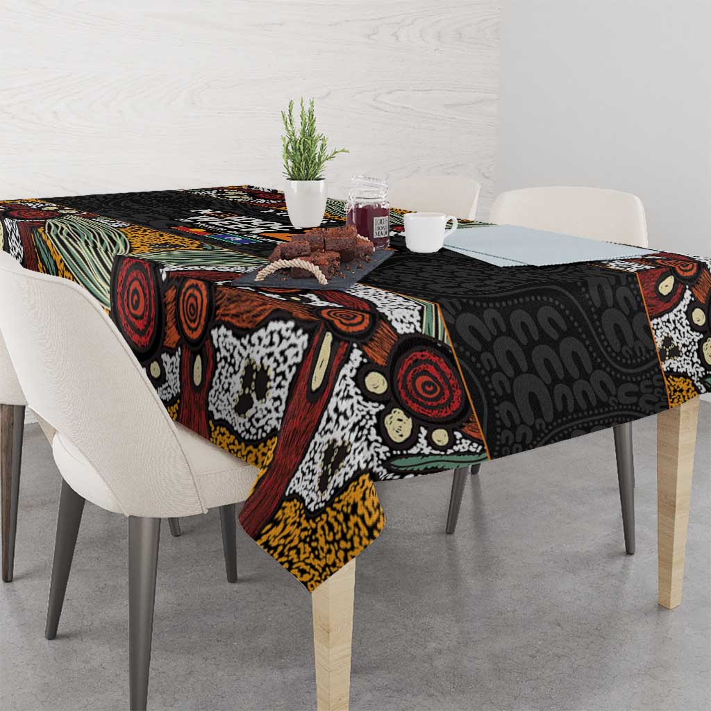 Personalised NAIDOC Deadly 50 Years Tablecloth Minimalist Aboriginal Art