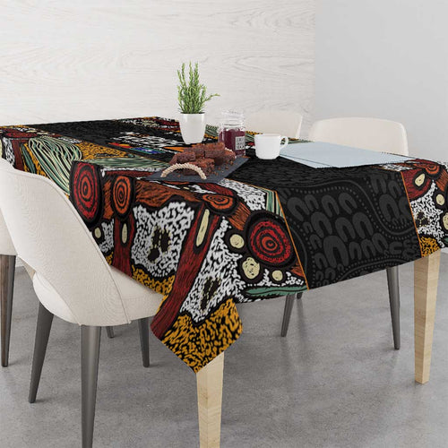 Personalised NAIDOC Deadly 50 Years Tablecloth Minimalist Aboriginal Art