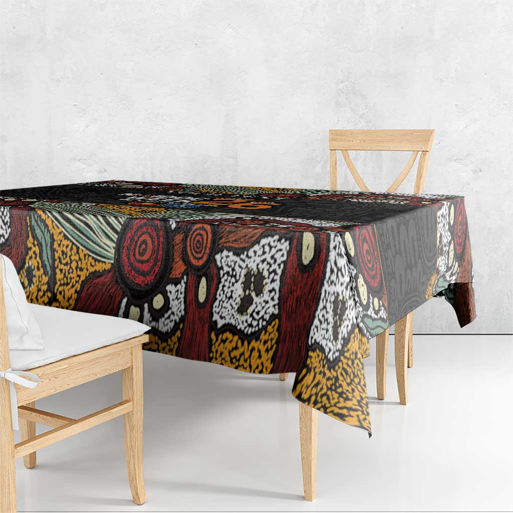 Personalised NAIDOC Deadly 50 Years Tablecloth Minimalist Aboriginal Art