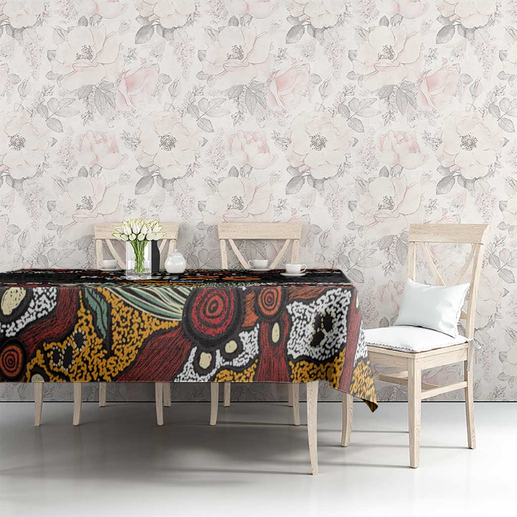 Personalised NAIDOC Deadly 50 Years Tablecloth Minimalist Aboriginal Art