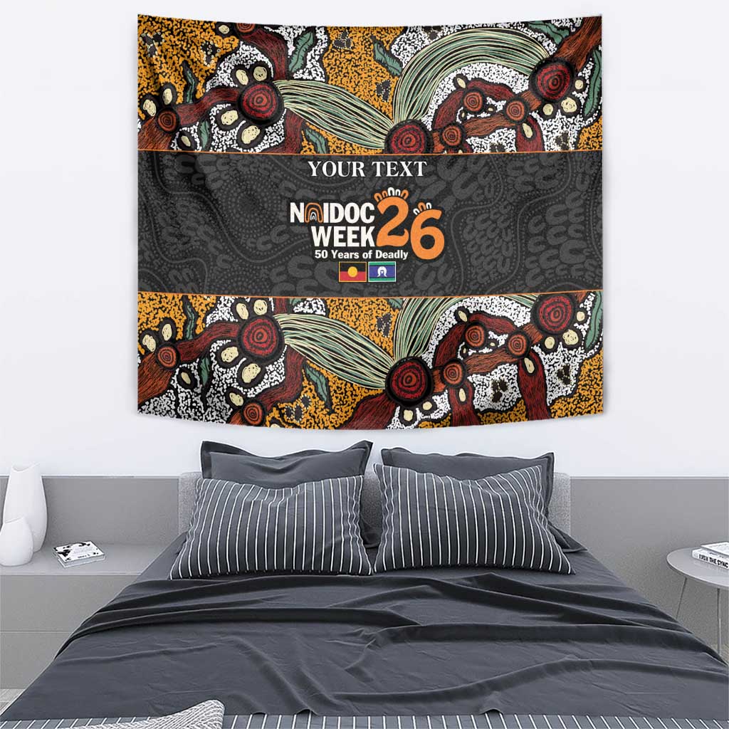 Personalised NAIDOC Deadly 50 Years Tapestry Minimalist Aboriginal Art