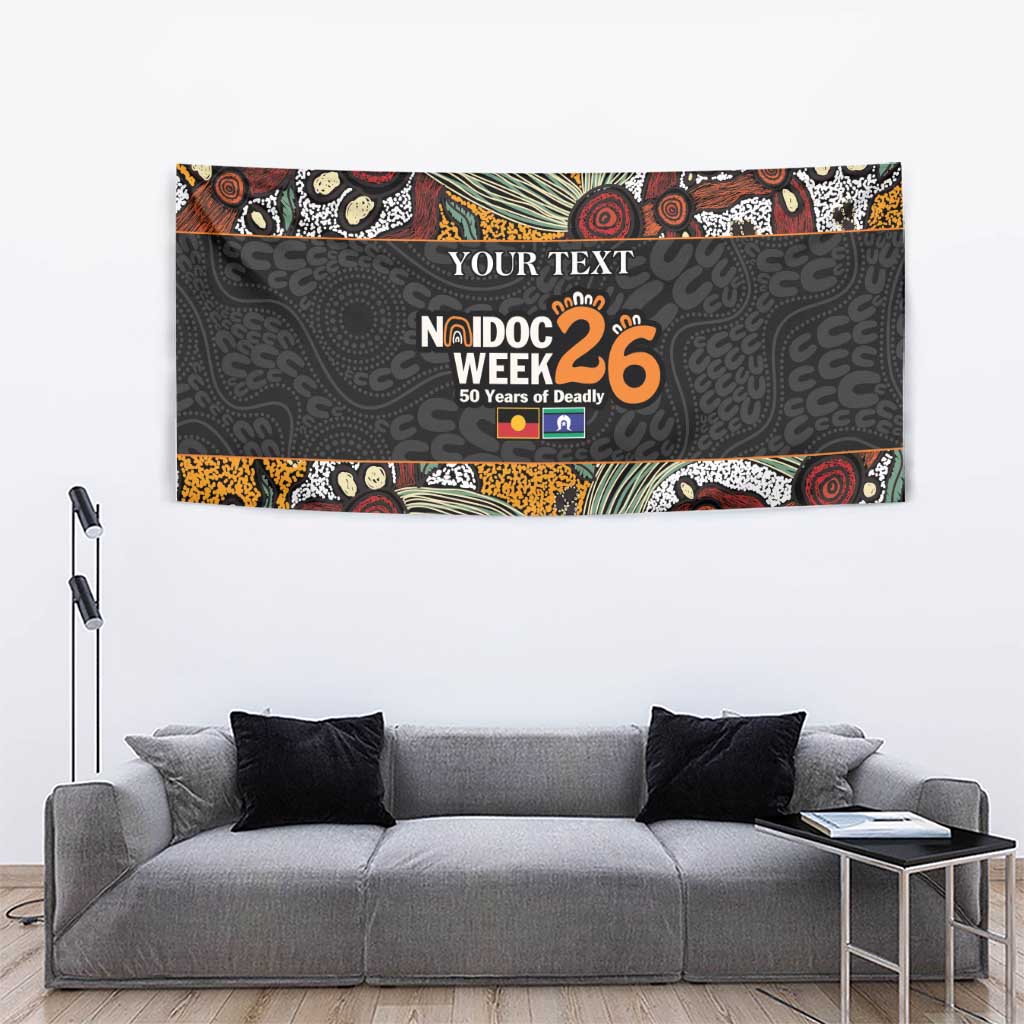 Personalised NAIDOC Deadly 50 Years Tapestry Minimalist Aboriginal Art