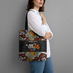 Personalised NAIDOC Deadly 50 Years Tote Bag Minimalist Aboriginal Art