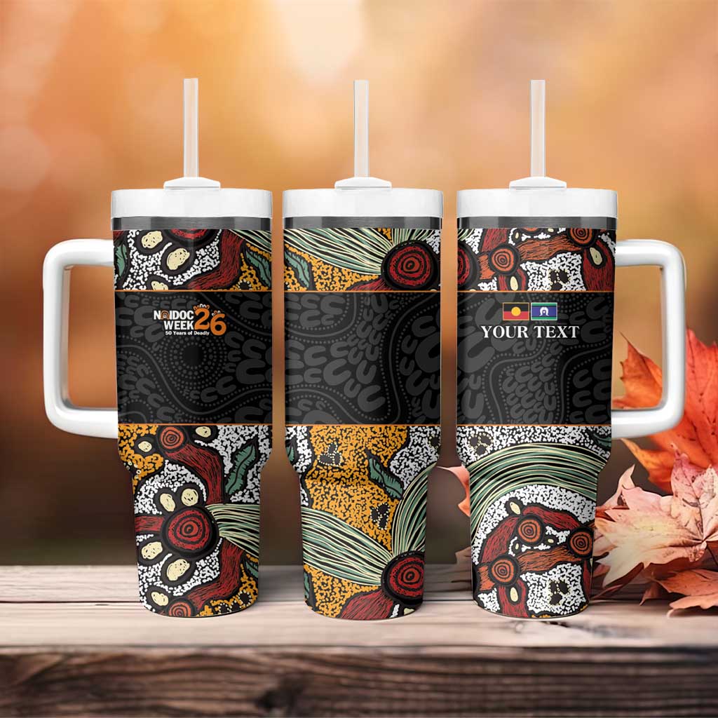 Personalised NAIDOC Deadly 50 Years Tumbler With Handle Minimalist Aboriginal Art