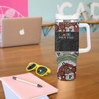 Personalised NAIDOC Deadly 50 Years Tumbler With Handle Minimalist Aboriginal Art
