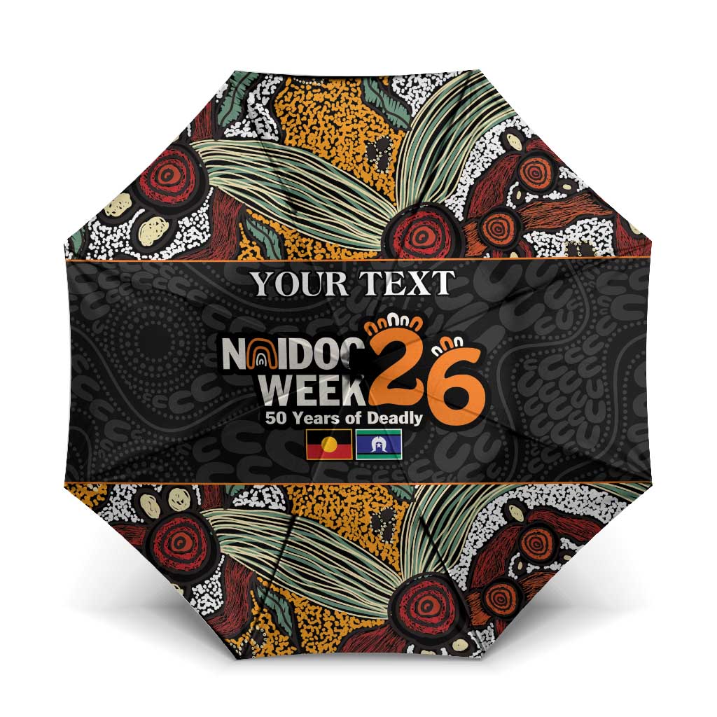 Personalised NAIDOC Deadly 50 Years Umbrella Minimalist Aboriginal Art