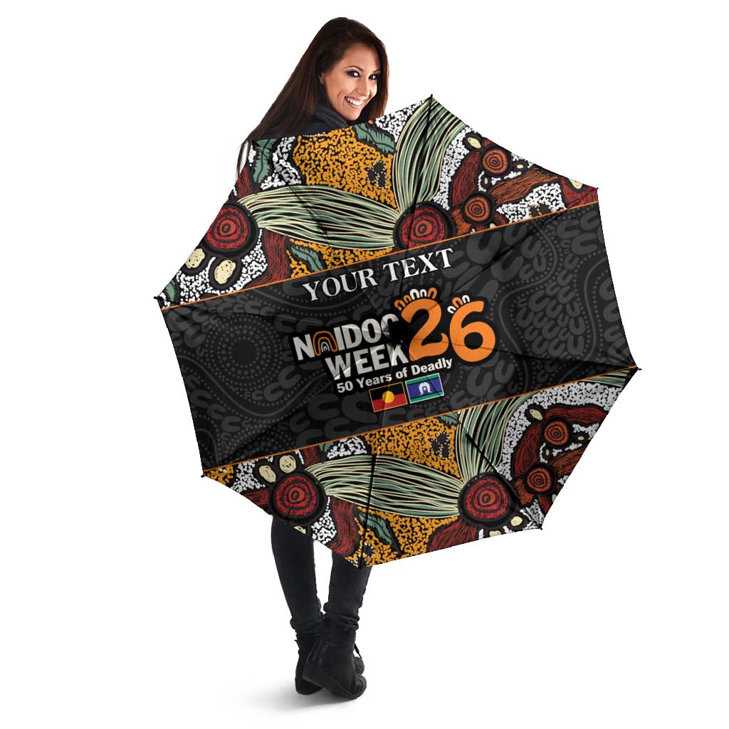 Personalised NAIDOC Deadly 50 Years Umbrella Minimalist Aboriginal Art