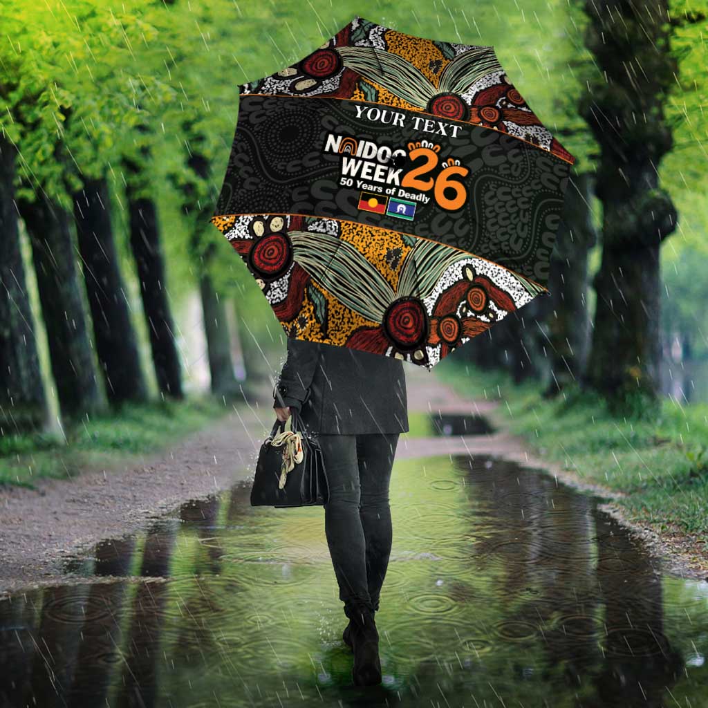 Personalised NAIDOC Deadly 50 Years Umbrella Minimalist Aboriginal Art