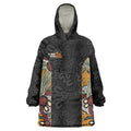 Personalised NAIDOC Deadly 50 Years Wearable Blanket Hoodie Minimalist Aboriginal Art