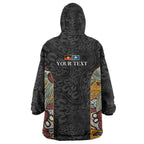 Personalised NAIDOC Deadly 50 Years Wearable Blanket Hoodie Minimalist Aboriginal Art