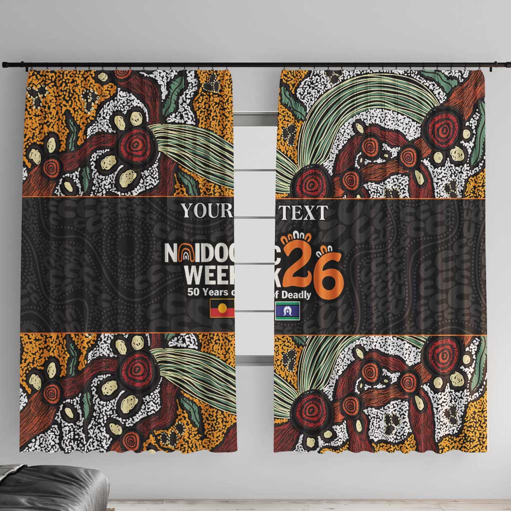 Personalised NAIDOC Deadly 50 Years Window Curtain Minimalist Aboriginal Art