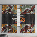Personalised NAIDOC Deadly 50 Years Window Curtain Minimalist Aboriginal Art